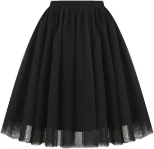 Women's Elegant High Waist Pleated Swing Skirt Vintage Casual Solid Skirts