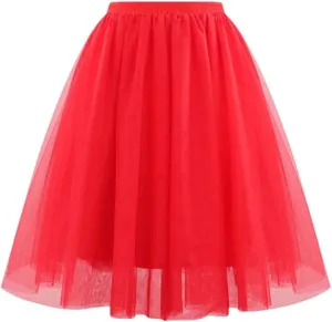 Women's Elegant High Waist Pleated Swing Skirt Vintage Casual Solid Skirts