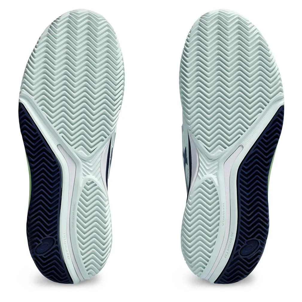 Women`s Gel-Resolution 9 Clay Tennis Shoes Pale Mint and Blue Expanse