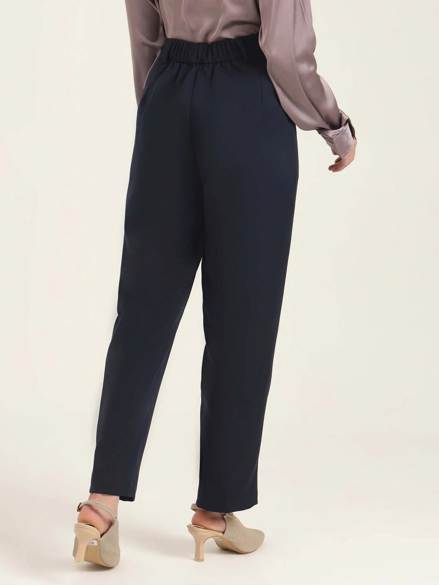 Women'S Luxury Banana Crepe Navy C Pant