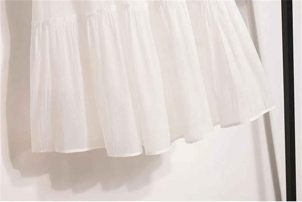Women's Midi Long A-Line Tulle Skirts Korean Style Elegant Tutu Skirt Summer Solid Color Pleated Skirts