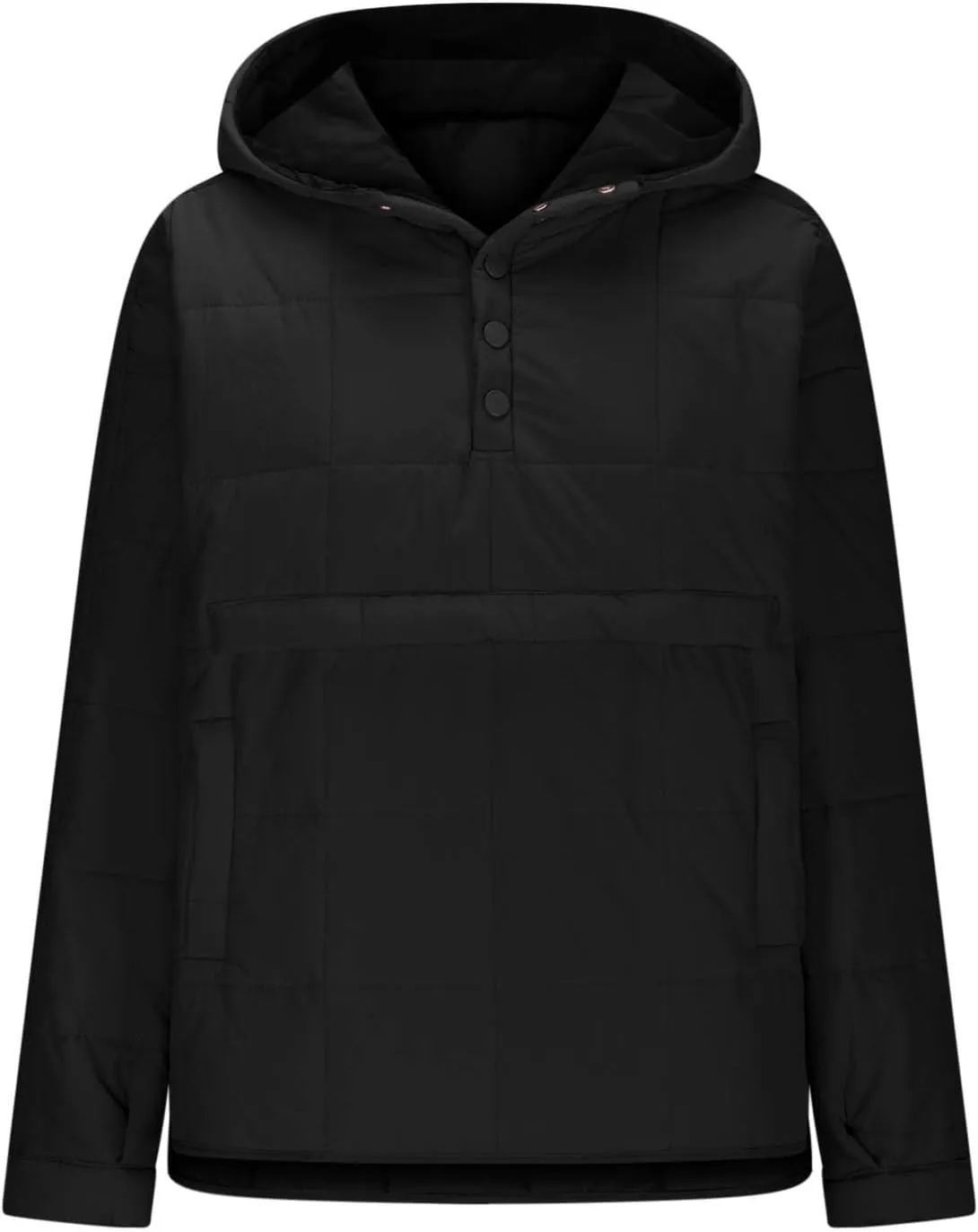 Women's Quilted Warm Puffer Jacket Winter Packable Pullover Down Coat Oversized Hoodie Lightweight Long Sleeve Outwear