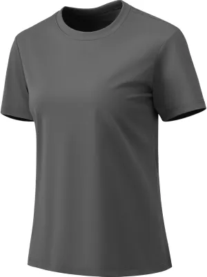 Women's T-Shirts Crew Neck Short Sleeve Summer Top Basic Tee Cassic Fit Gym Shirt for Casual Workout Yoga