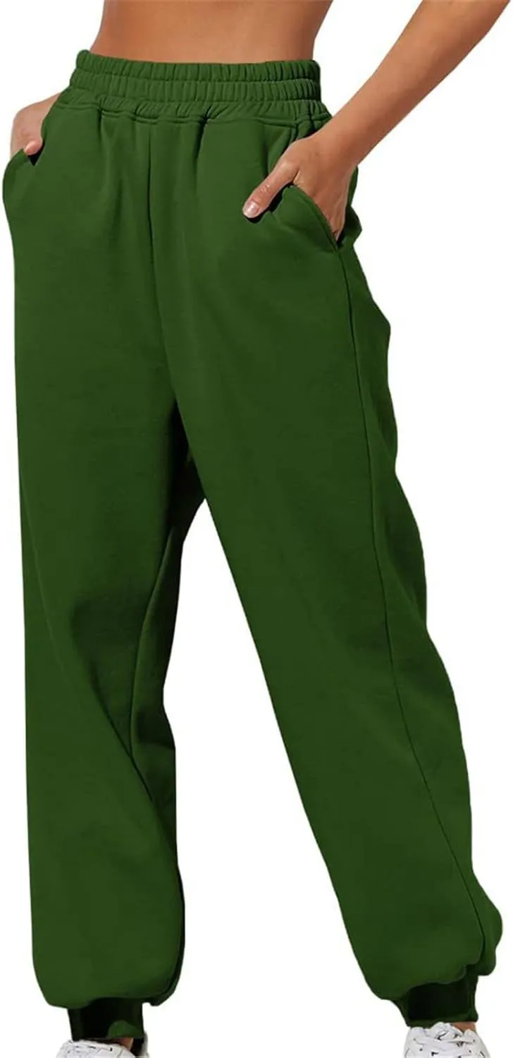 Women's Thin High Waisted Loose Sweatpants Comfortable High Waisted Jogging Pants with Yoga Pants for Long Pants Casual
