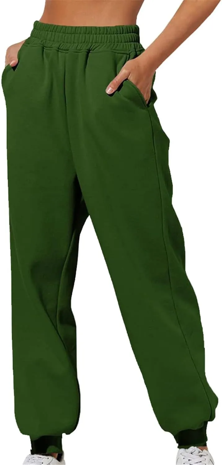 Women's Thin High Waisted Loose Sweatpants Comfortable High Waisted Jogging Pants with Yoga Pants for Long Pants Casual
