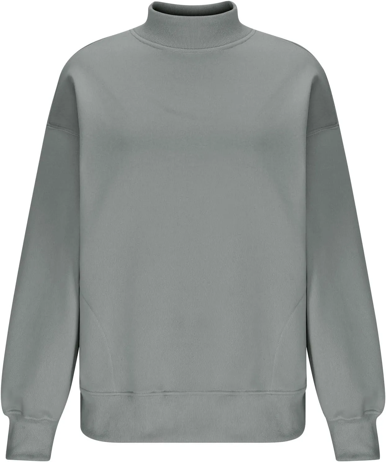 Womens Tops Casual Long Sleeve Sweatshirt Turtleneck Lightweight Coats Daily Fashion Fall Pullover Top with Pockets
