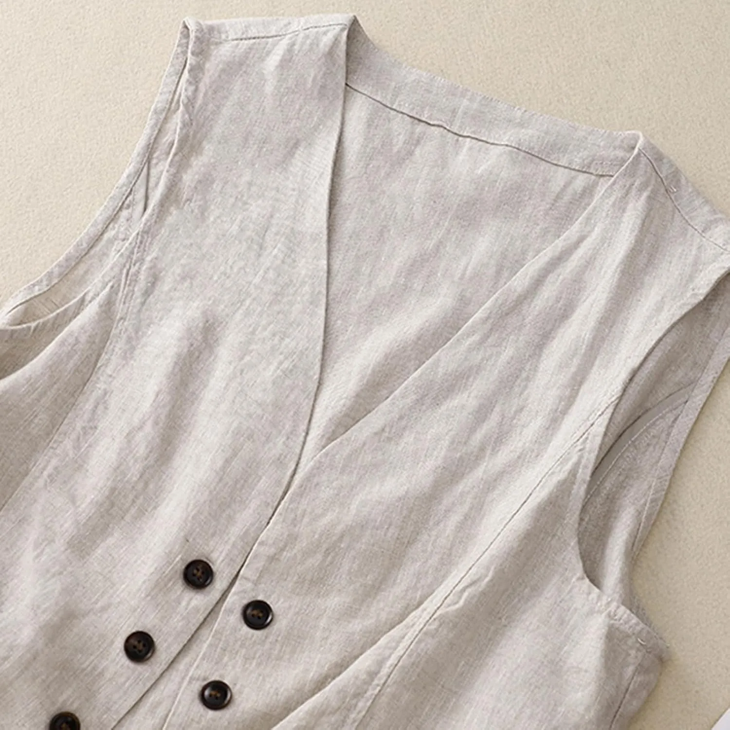 Womens Vest Sleeveless Sweater Tank Tops Loose Fit Round Neck Shirts Summer Blazers Coats