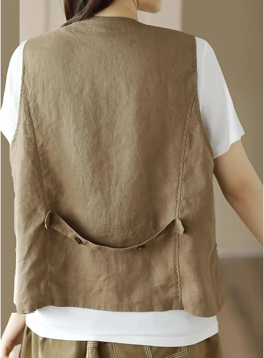 Womens Vest Sleeveless Sweater Tank Tops Loose Fit Round Neck Shirts Summer Blazers Coats