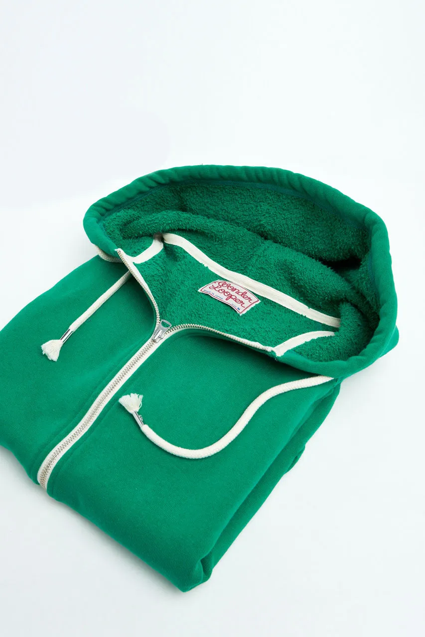 Wonder Looper Zip Hoodie Super Looper French Terry Green