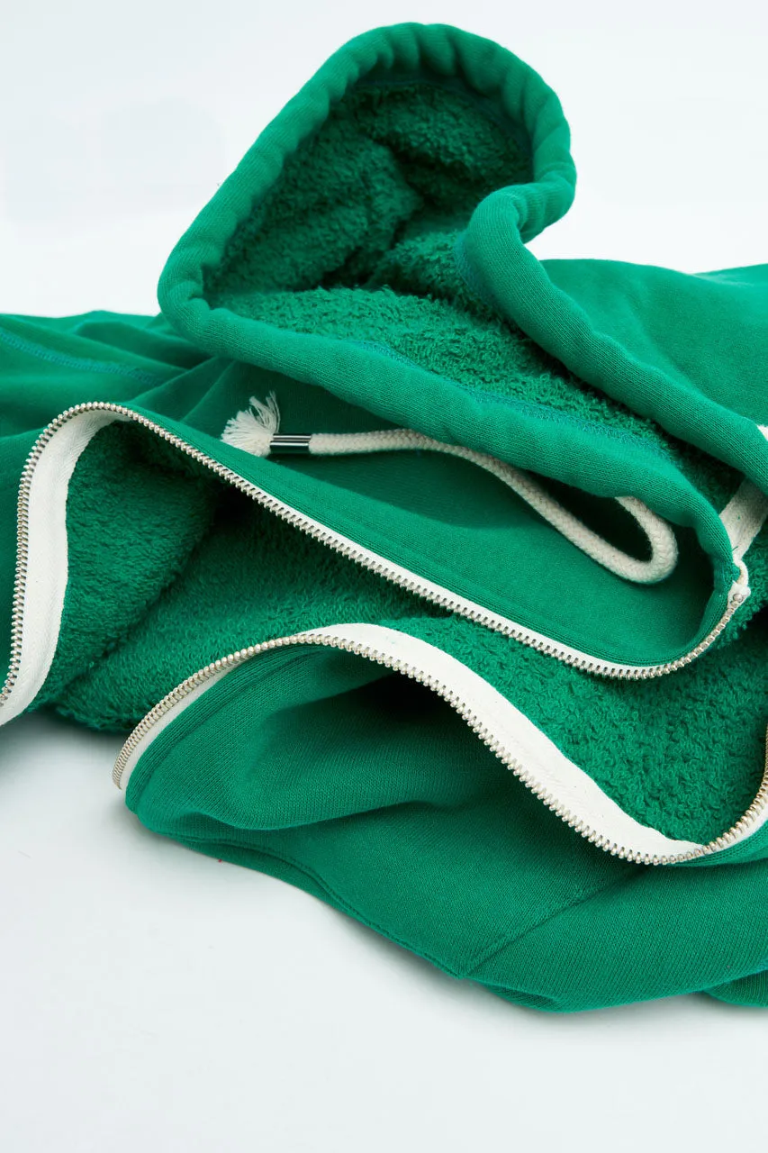Wonder Looper Zip Hoodie Super Looper French Terry Green