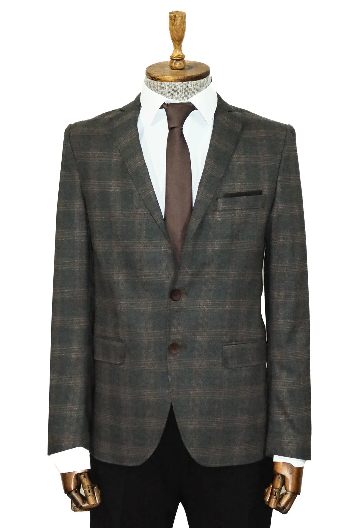 WSS Plaid Smoked Jacket with Handkerchief  - Singen
