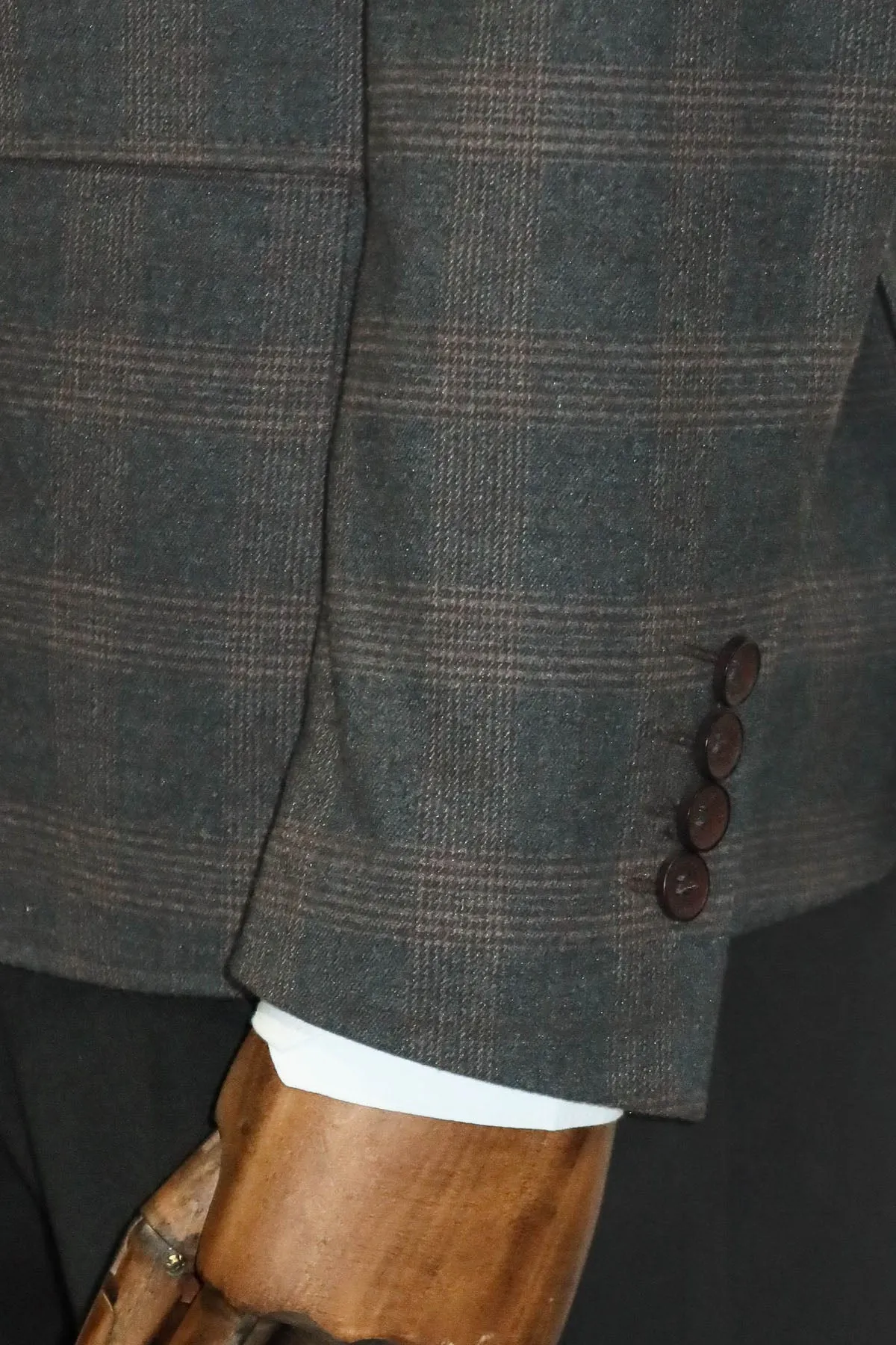 WSS Plaid Smoked Jacket with Handkerchief  - Singen