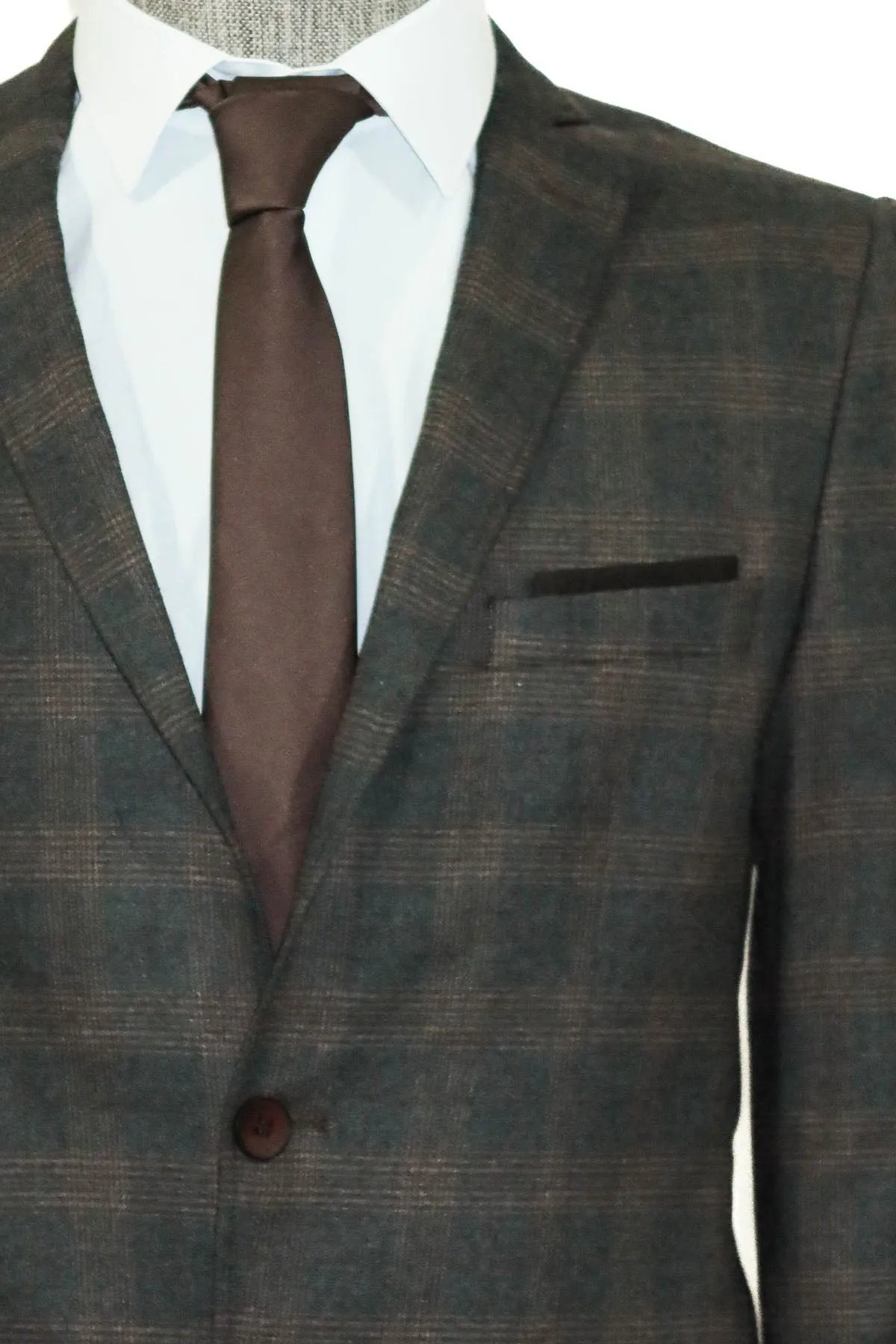 WSS Plaid Smoked Jacket with Handkerchief  - Singen