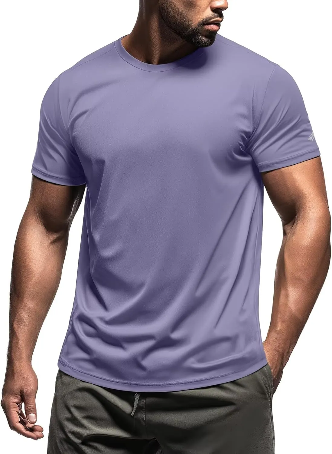 Zengjo Mens Athletic Shirts Moisture-Wicking Quick Dry Workout Tees Lightweight Crewneck T-Shirts for Running Gym Casual Work