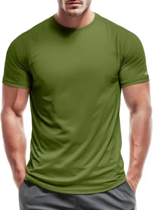 Zengjo Mens Athletic Shirts Moisture-Wicking Quick Dry Workout Tees Lightweight Crewneck T-Shirts for Running Gym Casual Work