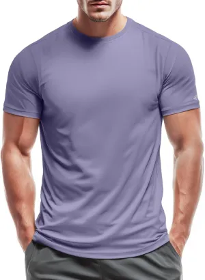 Zengjo Mens Athletic Shirts Moisture-Wicking Quick Dry Workout Tees Lightweight Crewneck T-Shirts for Running Gym Casual Work