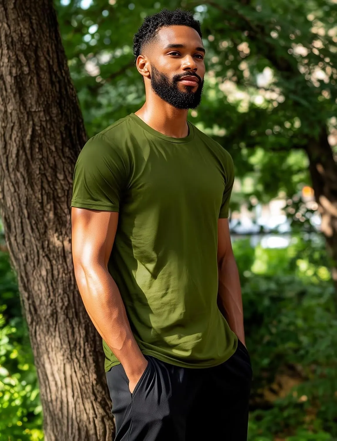 Zengjo Mens Athletic Shirts Moisture-Wicking Quick Dry Workout Tees Lightweight Crewneck T-Shirts for Running Gym Casual Work