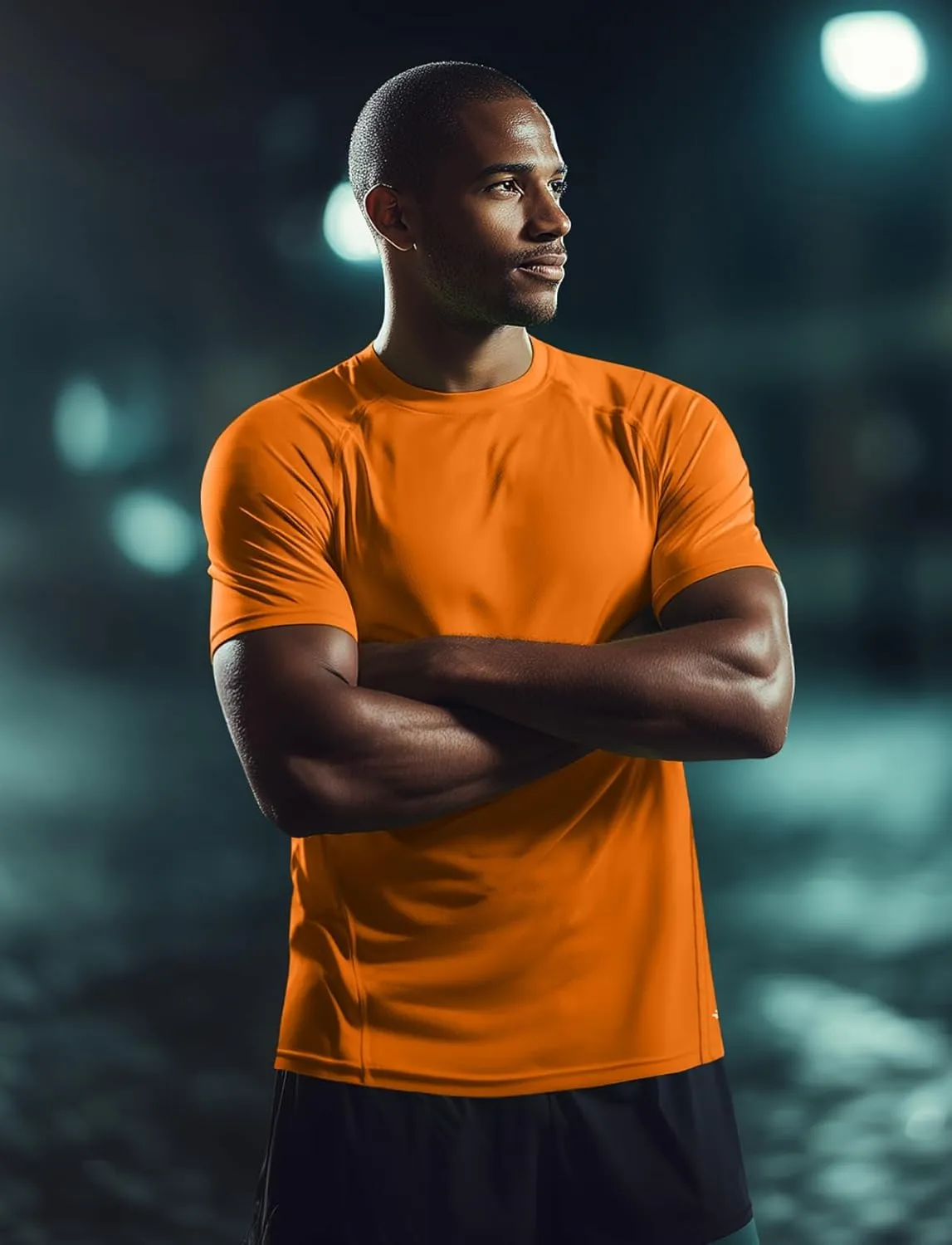 Zengjo Running Shirts for Men Quick Dry Performance T-Shirt Moisture-Wicking Athletic Tee for Gym Workout Training