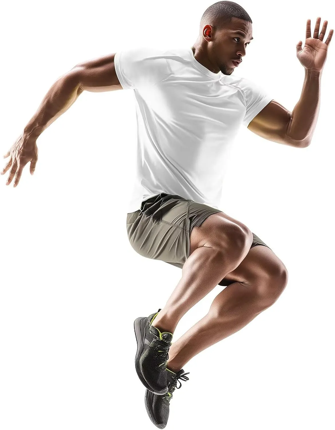 Zengjo Running Shirts for Men Quick Dry Performance T-Shirt Moisture-Wicking Athletic Tee for Gym Workout Training