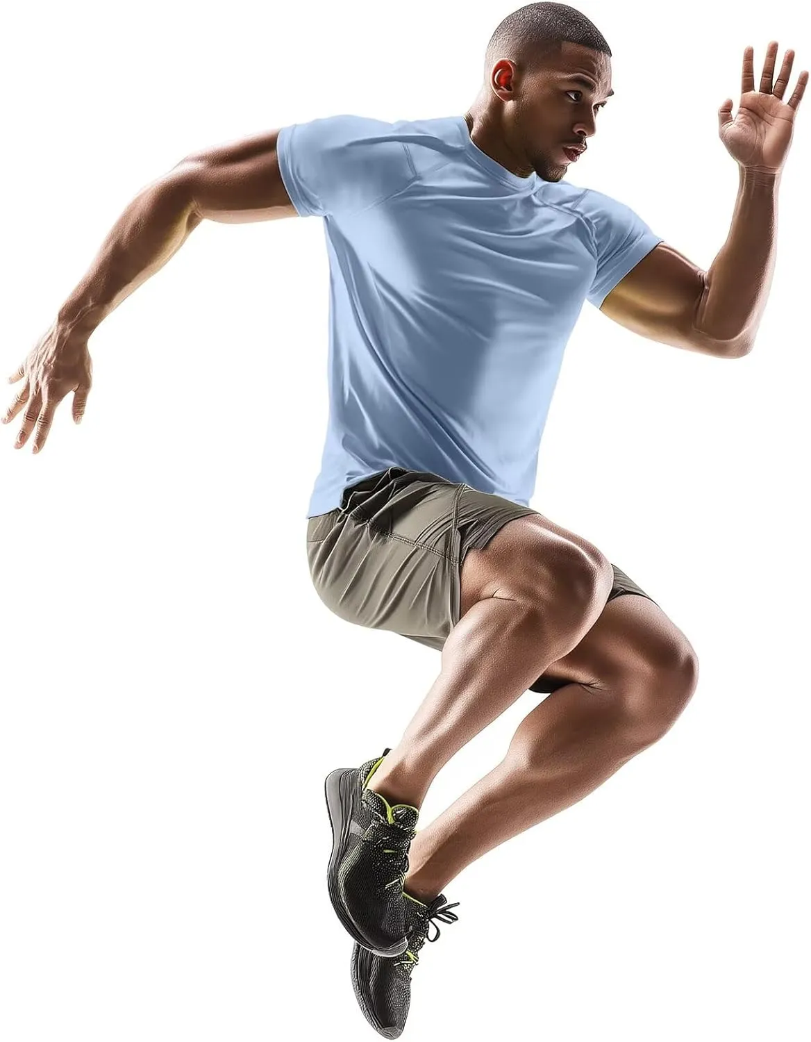 Zengjo Running Shirts for Men Quick Dry Performance T-Shirt Moisture-Wicking Athletic Tee for Gym Workout Training