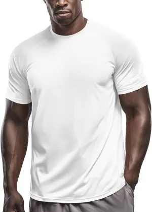 Zengjo Running Shirts for Men Quick Dry Performance T-Shirt Moisture-Wicking Athletic Tee for Gym Workout Training