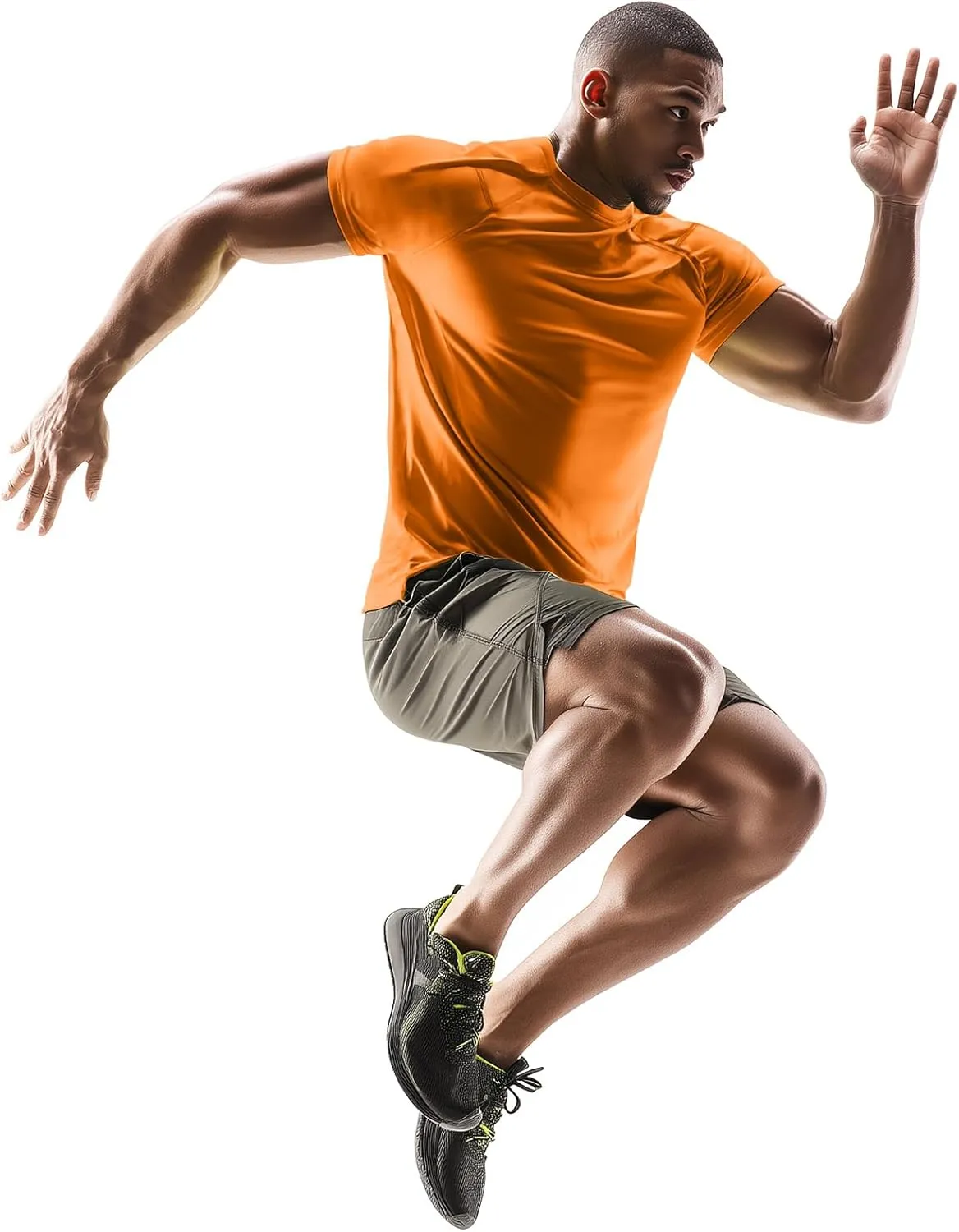 Zengjo Running Shirts for Men Quick Dry Performance T-Shirt Moisture-Wicking Athletic Tee for Gym Workout Training