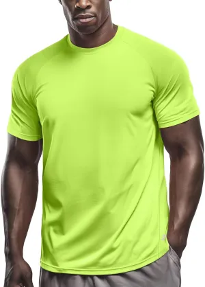 Zengjo Running Shirts for Men Quick Dry Performance T-Shirt Moisture-Wicking Athletic Tee for Gym Workout Training