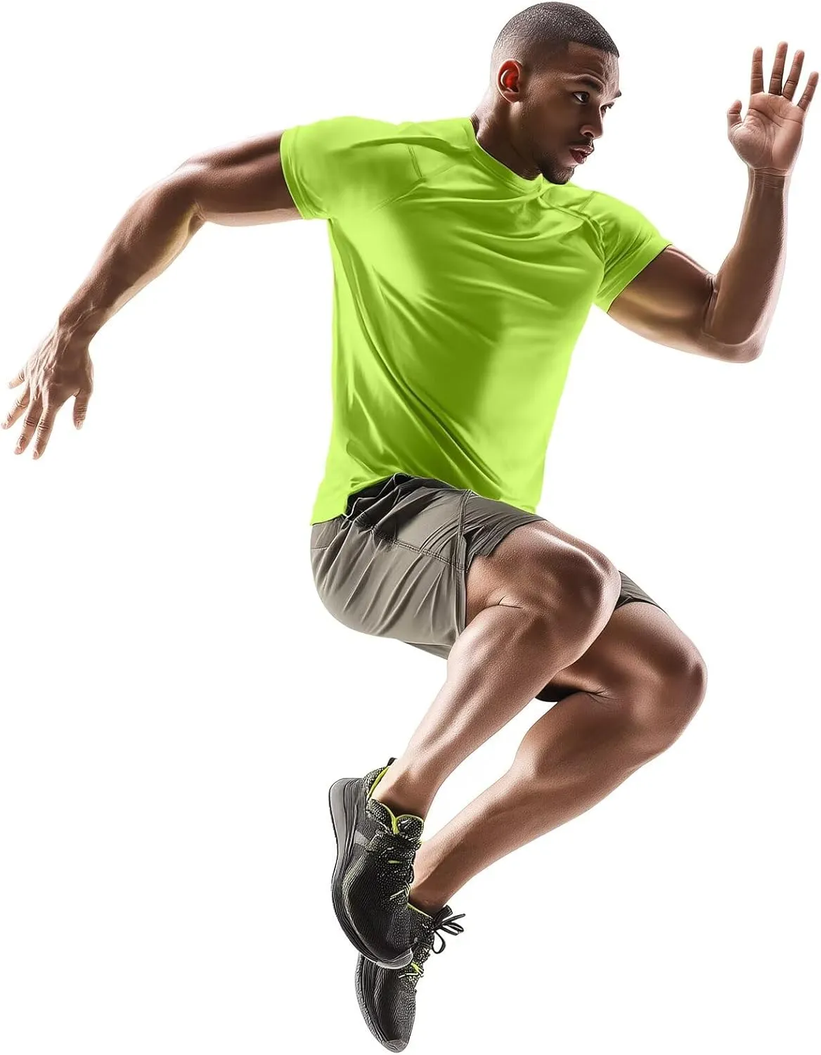 Zengjo Running Shirts for Men Quick Dry Performance T-Shirt Moisture-Wicking Athletic Tee for Gym Workout Training