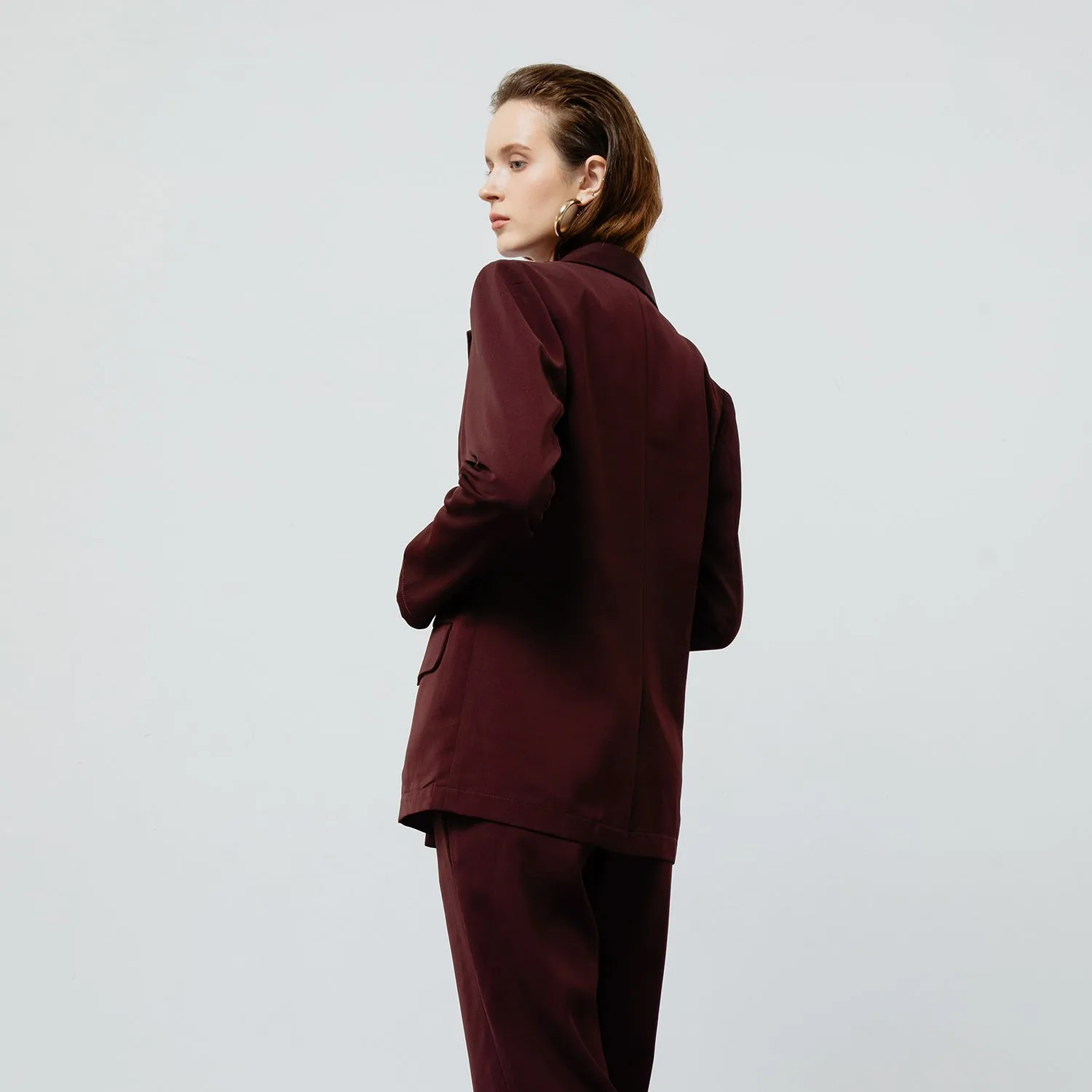 Zoe Blazer in Maroon
